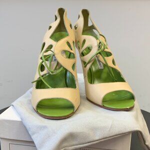 Manolo Blahnik Scono Bulgaro- Green Size 38.5/ 8.5